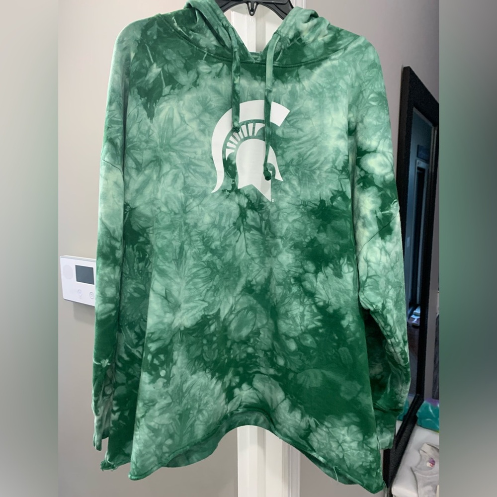 Mens Michigan State Tie-Dyed Hoodie